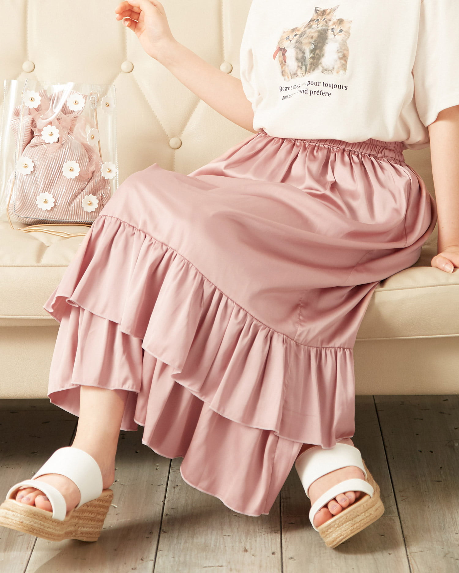 Web限定 サテンフリル スカート ｏｕｔｌｅｔ Ingni イング 公式通販 Ingni Store