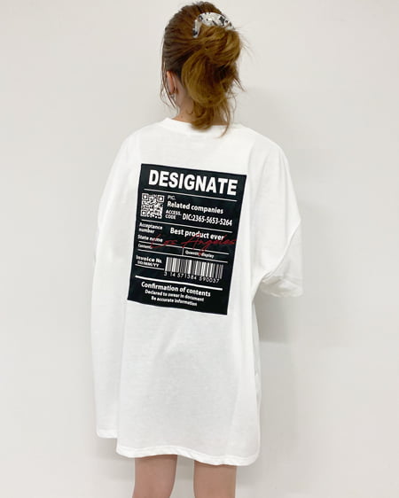 INGNI(イング) BackBoxロゴチュニックTシャツ オフホワイト