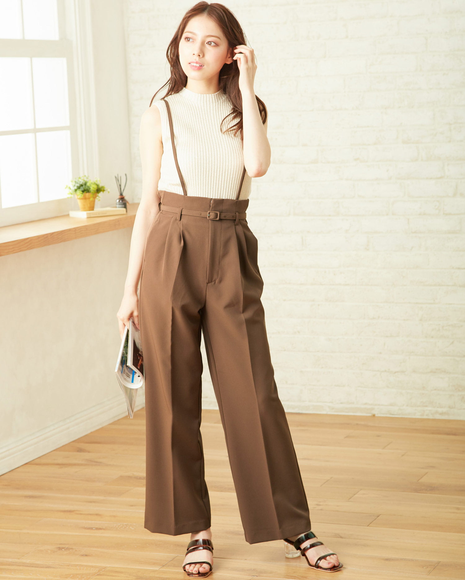 サス付ハイウエストセンタープレス／パンツ｜INGNI(イング) 公式通販｜INGNI STORE