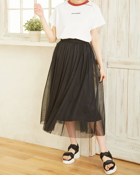 コーディネート リンガーロゴ Tシャツ Web限定 チュール スカート ｏｕｔｌｅｔ ボリュームソールスポサン Ingni イング 公式通販 Ingni Store イングストア