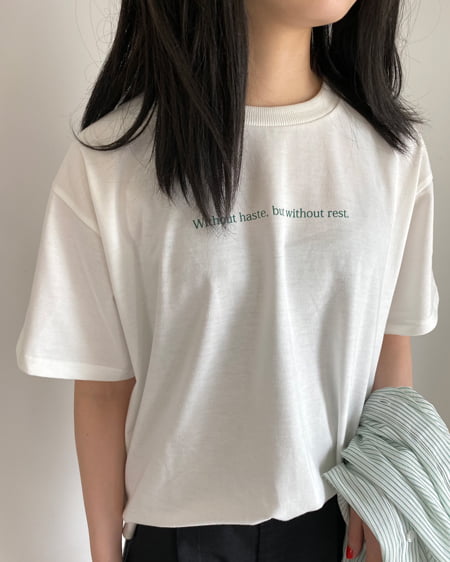 INGNI（イング） Backロゴ／Tシャツ ｵﾌﾎﾜｲﾄ/ｸﾞﾘｰﾝ