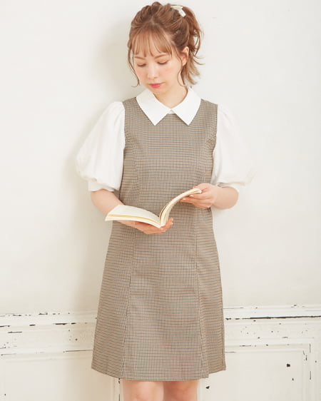 秋の新作 商品動画あり 襟付袖異素材ワンピース Ingni イング 公式通販 Ingni Store