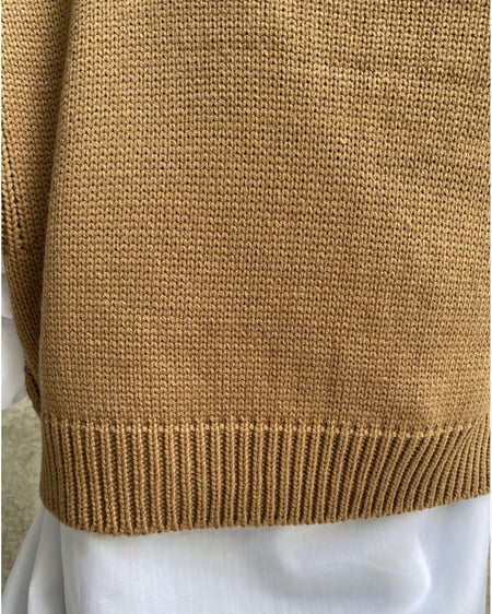 INGNI(イング) パッチワークケーブルニット モカ