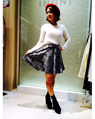mozoワンダーシティ 155cm<br><br>ノーカラーCTで大人っぽさを演出しつつ、袖口のファーとツイードフレアOPでINGNIらしい可愛らしさも忘れずにCDしました！<br><a href="http://ameblo.jp/ingni-mozo166/">★mozoワンダーシティ</a>