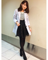 天王寺MIO 161cm<br><br>モノトーンコーデにアイスブルーを差し色で大人っぽく★<br><a href="http://ameblo.jp/ingni-mio/">★天王寺MIO</a>