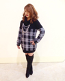 - 154cm<br><br>オフタートルのニットワンピース！ヒップラインを隠す程ゆったりしているワンピース。腰回りに膨らみがあり、ウエストラインを作ってくれて、女性らしい1枚ですよ♪</a>