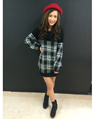 横浜VIVRE 160cm<br><br>チェック柄チュニック一枚で大人可愛いコーディネートに♡オフタートルは暖かさだけではなく小顔効果もあります♡<br><a href="http://ameblo.jp/ingniyokohamavivre/">★