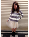 渋谷109 157cm<br><br>ボーダーニットにチュールスカートのSET♡どちらも単品使い出来て、着回し抜群のアイテムです！<br><a href="http://ameblo.jp/ingni109/">★渋谷109</a>