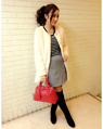 横浜VIVRE 160cm<br><br>カジュアルの様なボーダートップスもタイトスカートと合わせて大人コーデの完成です!<br><a href="http://ameblo.jp/ingniyokohamavivre/">★横浜VIVRE</a>