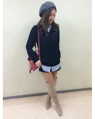 横浜VIVRE 160cm<br><br>シンプルコーディネート♡差し色の赤リュックでオシャレ度UP♬<br><a href="http://ameblo.jp/ingniyokohamavivre/">★横浜VIVRE</a>