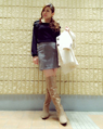 EST 156cm<br><br>肩にリボンがついたニットをタイトスカートでかっこよく合わせより大人っぽく♪<br><a href="http://ameblo.jp/ingniest/">★EST</a>