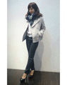 熊本光の森 158cm<br><br>定番のPコートはチェック柄のストールでボリューム感を出すと今年らしくてオススメ★<br>★熊本光の森</a>