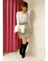 新宿アルタ 158cm<br><br>ウィンターパステルも、ラベンダーで大人顔♪異素材アイテムでおしゃれ度アップです<br><a href="http://ameblo.jp/ingni-shop/">★新宿アルタ</a>