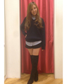 umieハーバーランド 153cm<br><br>見せかけシャツレイヤードは一枚でオシャレに決まるアイテムです☆<br>★umieハーバーランド</a>