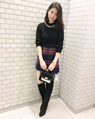 サンシャイン池袋 167cm<br><br>秋冬定番柄☆台形で大人っぽくトップスをインしてスッキリと。綺麗に見えるシルエットでシンプルなトップスと相性ばっちりです。<br><a href="http://ameblo.jp/0911hsotnko/">★サンシャイン池袋</a>