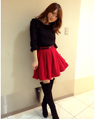 天王寺MIO 161cm<br><br>赤と黒の組み合わせは大人っぽく仕上げてくれます♡<br><a href="http://ameblo.jp/ingni-mio/">★天王寺MIO</a>