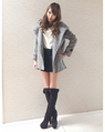 河原町OPA 170cm<br><br>ゆったりめのアウターは中をスッキリまとめるのがおすすめです！<br><a href="http://ameblo.jp/ingni-kawaramachiopa/">★河原町OPA</a>