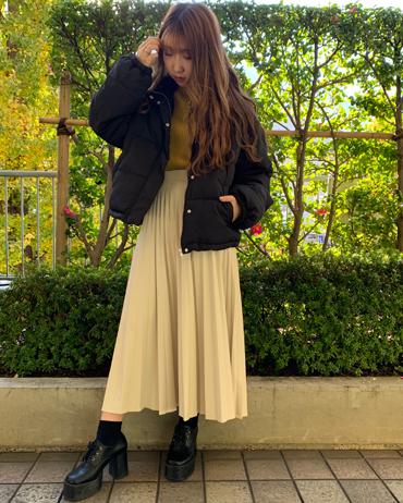 INGNI(イング)のコーディネート 東京ドームラクーア 156cm<br>12月に入り一気に寒くなってきた為アウターが欠かせないアイテムになりました！ダウンは使い回しがきくので1点は持っておきたいですね♪