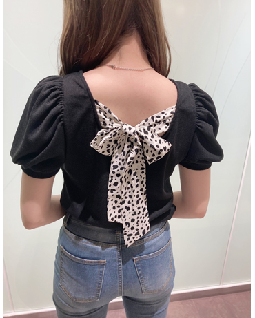 INGNI(イング)のコーディネート アミュプラザくまもと 160cm<br>ダルメシアン柄のバックリボンがワンポイントとなって可愛いです！