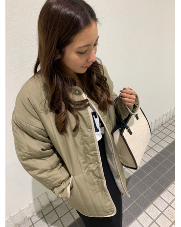 INGNI(イング)のコーディネート 札幌ステラプレイス 150cm<br>アウターは中綿&ボアで防寒対策ばっちり。リバーシブルなので着回しも効きます。使いやすいミドル丈で、リブパンツやセンタープレスパンツとの相性抜群。カジュアルさんにオススメです。