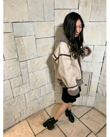 INGNI(イング)のコーディネート 札幌ステラプレイス 150cm<br>ジャケットはオーバーサイズで、ワンピースと合わせると程よくカジュアルダウンさせてくれます。着回しやすくオススメです♪