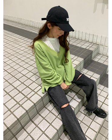 INGNI(イング)のコーディネート 札幌ステラプレイス 150cm<br>ラフなシルエットで体型をカバーしてくれる所が嬉しいポイント。シャツやロンTなどとレイヤードしやすく着回しが効きます。