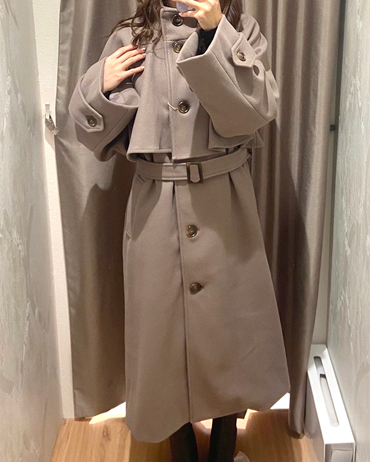INGNI(イング)のコーディネート 大宮ルミネ 162cm<br>骨格ストレート・イエベ<br>秋冬大活躍のコートは1枚でコーデが決まる優れもの。落ち着いたモカの色味がお気に入りです。