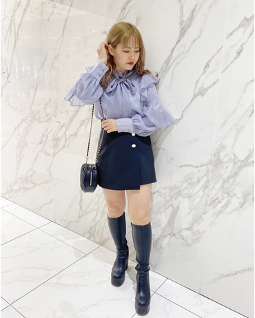 INGNI(イング) 袖フリルラメシアーブラウス イオンモール岡崎 153cm<br><br>春の韓国っぽコーデ♪