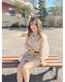 イーアスつくば 154cm<br>骨格ウェーブ・イエベ<br>水彩タッチの花柄と女性らしい透け感が可愛いブラウス。リボンが前後２WAYで結べるのでコーデに合わせて変化を楽しめます♪