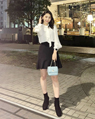 EST 161cm<br>骨格ストレート・イエベ<br>モノトーンコーデにパステルカラーの小物で春っぽいコーデにしてみました。