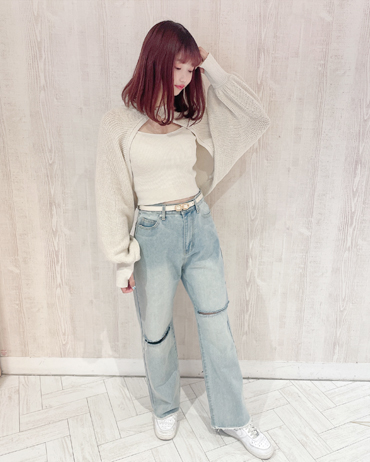 渋谷109 167cm<br>骨格ウェーブ・ブルべ<br>ボレロとキャミのセットアイテム！私はデニム合わせで着たよ♪