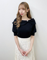 天神ソラリア 159cm<br>骨格ナチュラル・イエベ<br>リボン×レースで上品な大人コーデです。ニットは前後2way仕様になっています♪