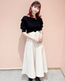 渋谷109 167cm<br>骨格ウェーブ・ブルべ<br>大人気のニットと新作のスカートの合わせ。シルエットが綺麗に見える♪
