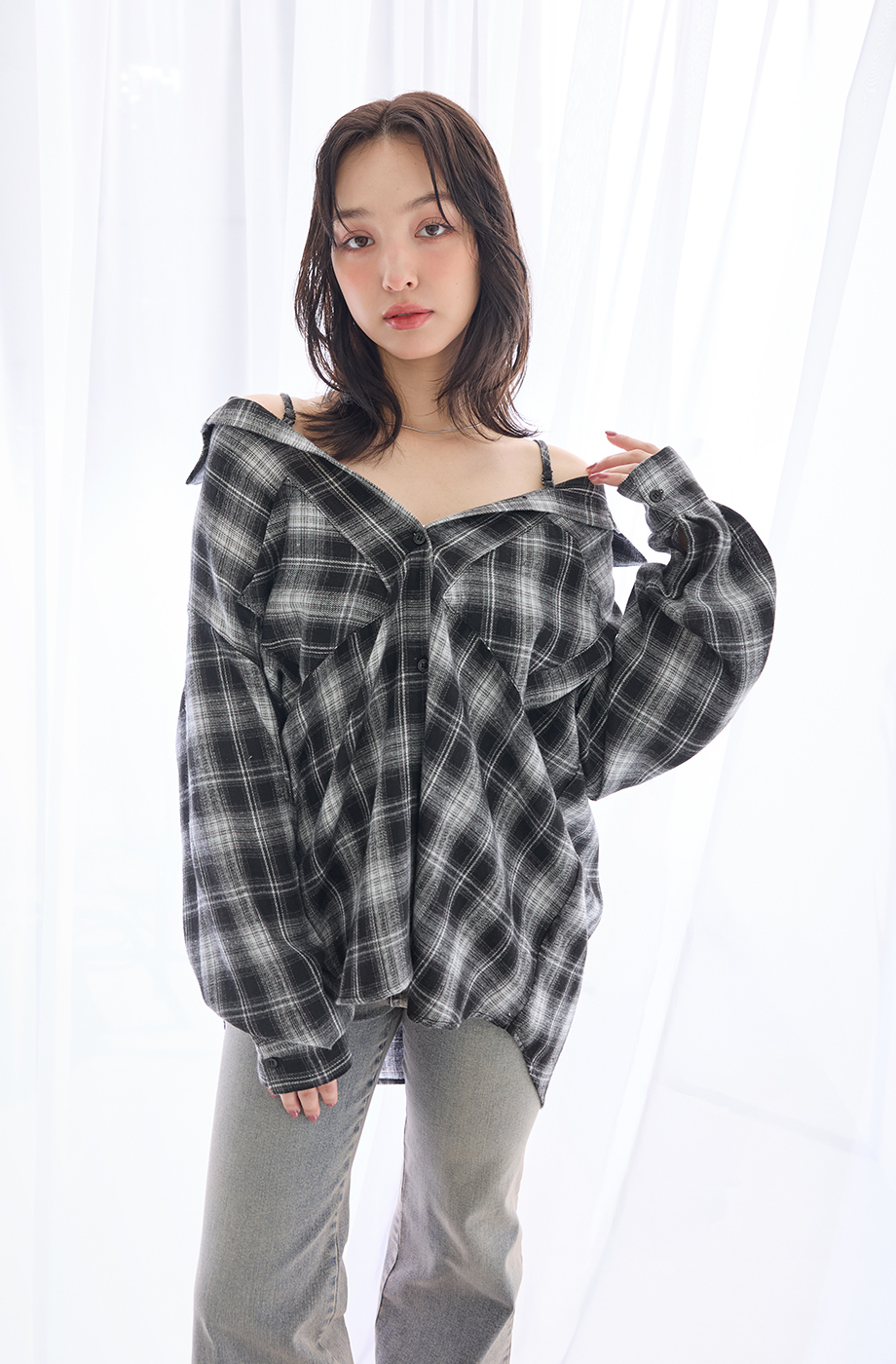 2WAY CHECKED SHIRT