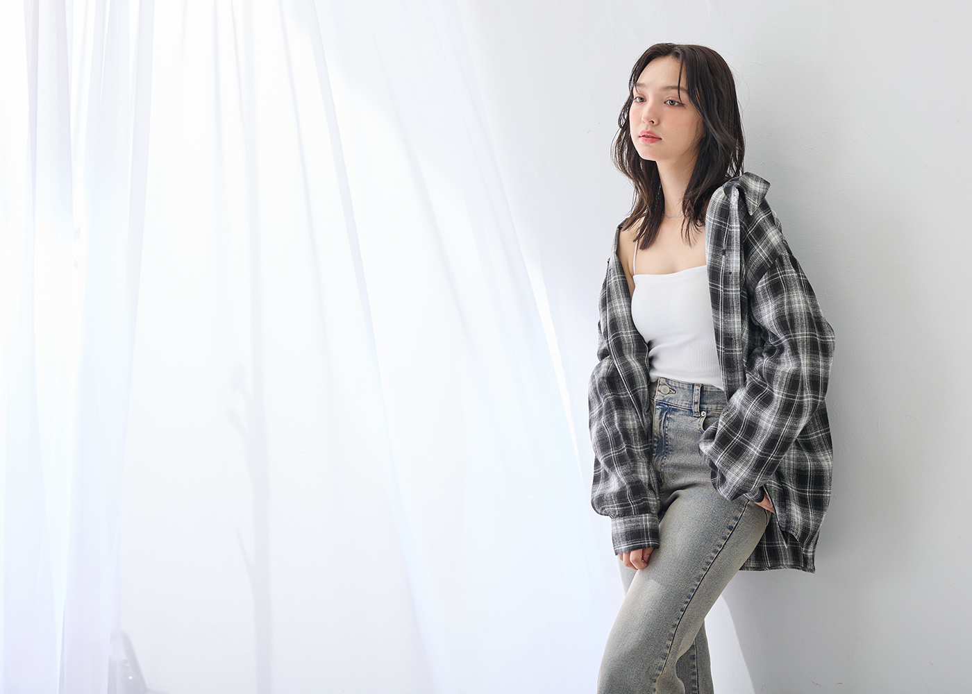 2WAY CHECKED SHIRT