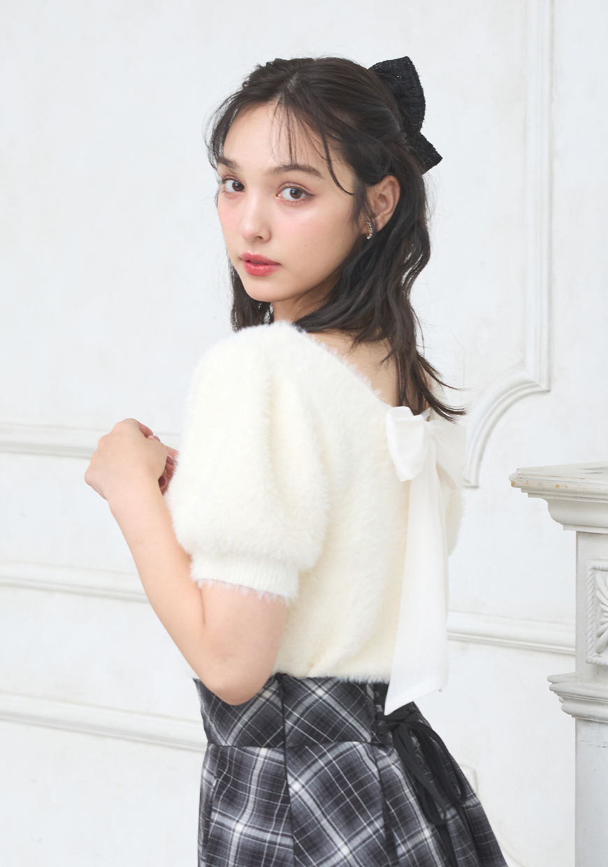 BACK RIBBON KNIT