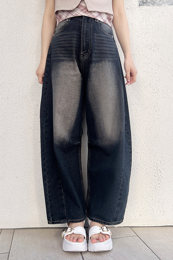 デニムカーブパンツ / Mサイズ着用 / 身長163cm / 骨格ウェーブ×骨格ナチュラル