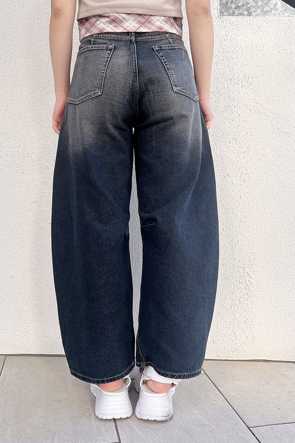 デニムカーブパンツ / Mサイズ着用 / 身長163cm / 骨格ウェーブ×骨格ナチュラル