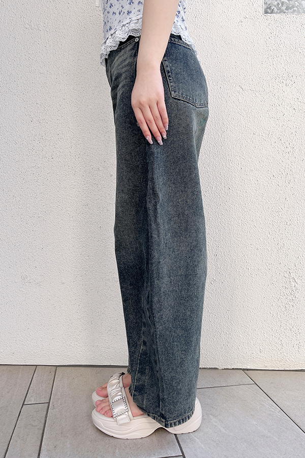 デニムカーブパンツ / Sサイズ着用 / 身長157cm / 骨格ウェーブ