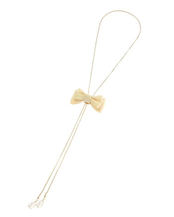 INGNI(イング) ストーン付リボン／ループタイ イエロー