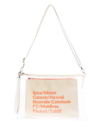 INGNI(イング) PVCクラッチ／Bag オフホワイト/ピンク