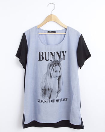 BUNNYバイカラー／Tシャツ