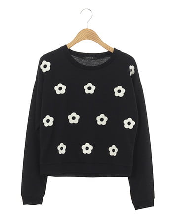 INGNI(イング) デイジーサガラ刺繍H／N／TOPS クロ