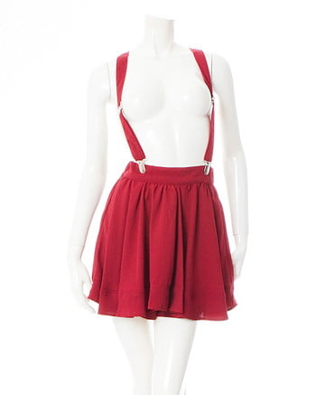 INGNI(イング) サス付ペプラムキュロット／パンツ ボルドー