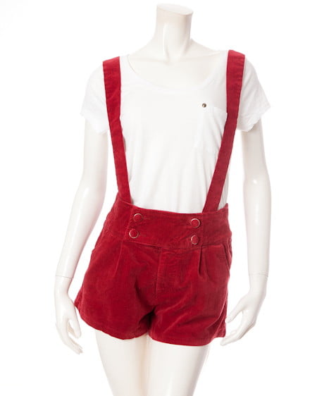 INGNI(イング) サス付ハイウエストショート／パンツA ボルドー/A