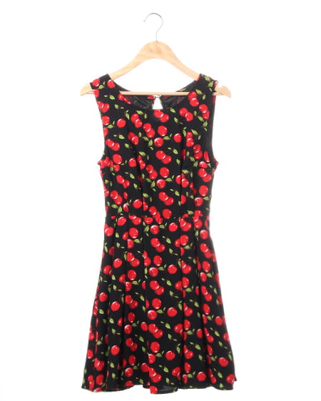 INGNI(イング) チェリー柄ノースリ／ワンピース