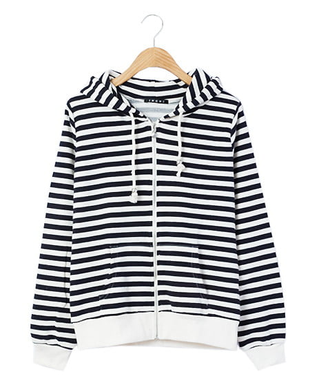 INGNI(イング) UV加工ZIP／パーカー オフホワイト/コン