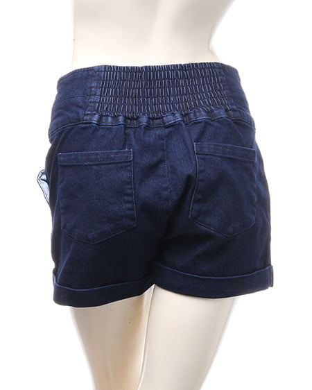INGNI(イング) 6つ釦ハイウエストショート/パンツE インディゴ