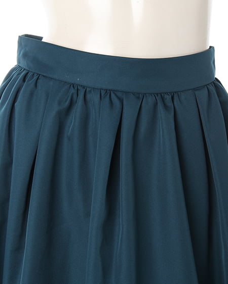 INGNI(イング) タックギャザーフレア/スカート グリーン