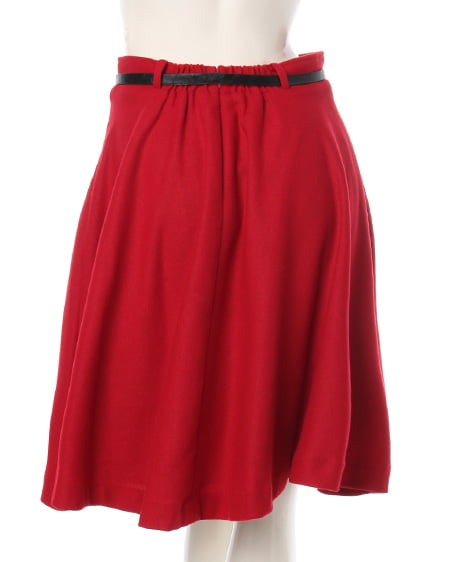 INGNI（イング） ベルト付フェイクウールミディ／スカート ﾎﾞﾙﾄﾞｰ